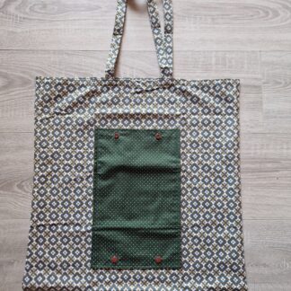 Sac de courses pliable tissu art déco