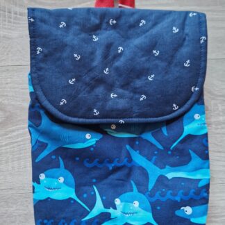 Sac à dos enfant en tissu requin